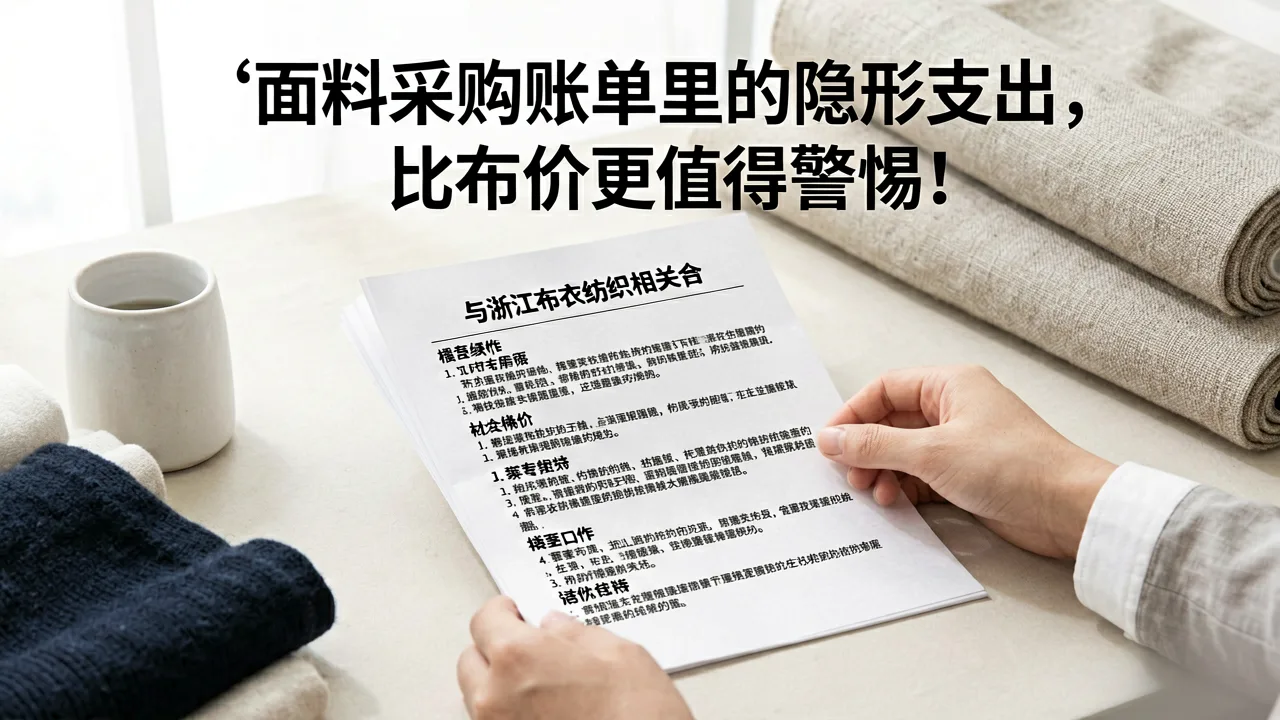 面料采购账单里的隐形支出,比布价更值得警惕
